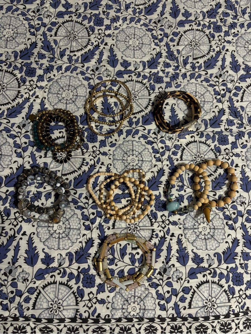 Large lot of boutique beaded bracelet sets daily stack bohemian EUC